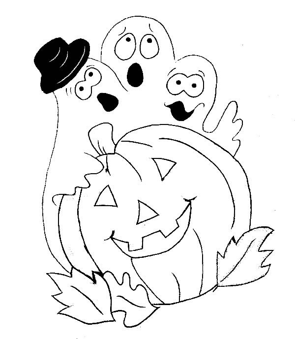Plansa de colorat cu Halloween 12 24